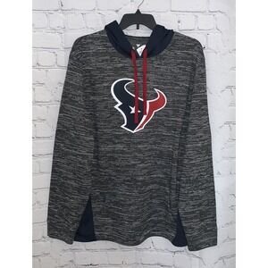 Houston Texans Men's Large Hoodie NFL Fanatics Blue Red Heather Logo Pullover